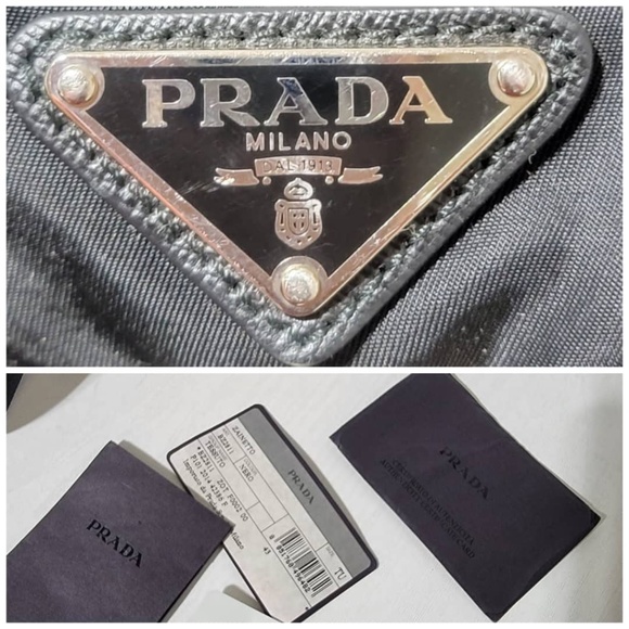 Authentic Prada Tessuto Nylon Double Pocket Backpack Black main image 15